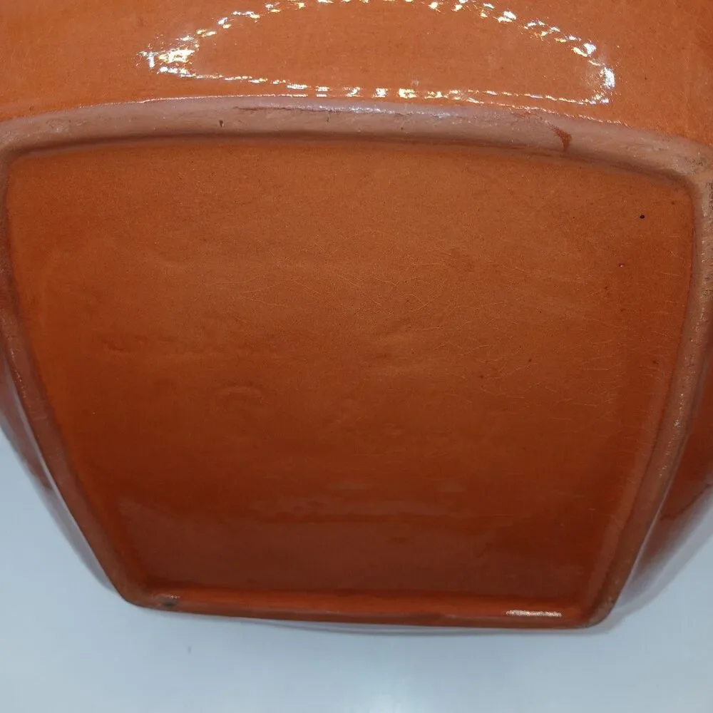 Olaria S.P Corval Bowl Hand Painted Blue & White Terracotta Mandela Pattern 9x9